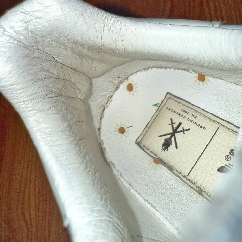 ADIDAS OPENING CEREMONY WHITE LEATHER FLORAL PRINT PLATFORM SNEAKERS SHOES - Picture 9 of 10